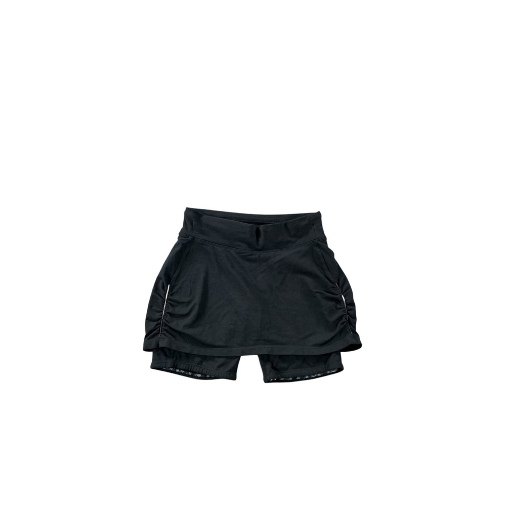 Athleta Black Active Skort Side Ruched Pockets Style 916816 XS
